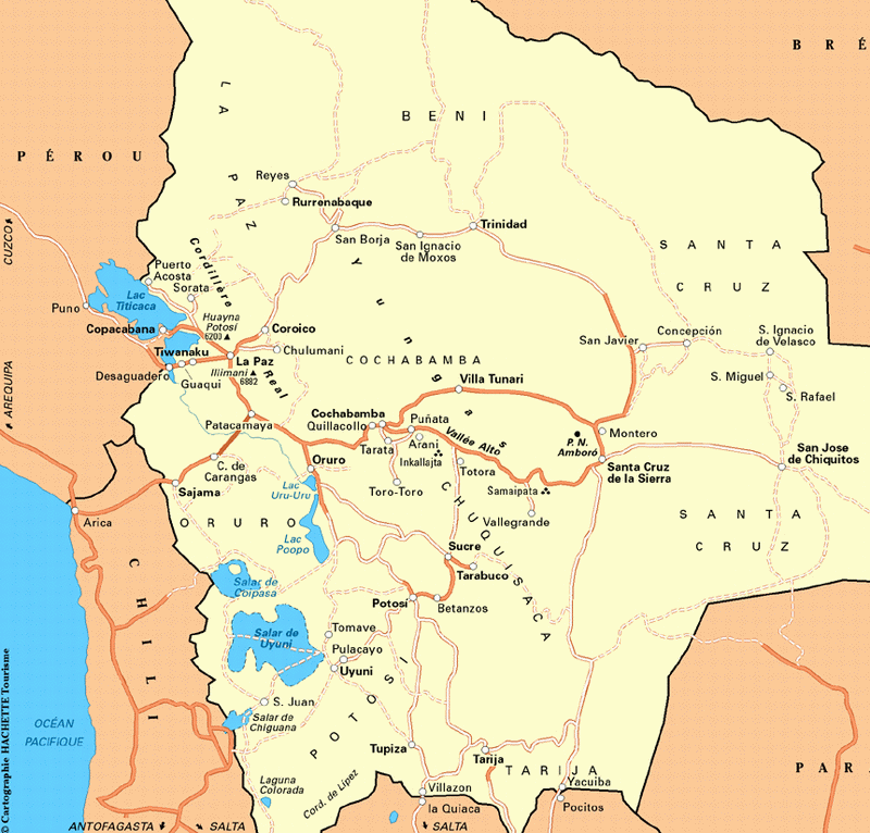 carte de Bolivie